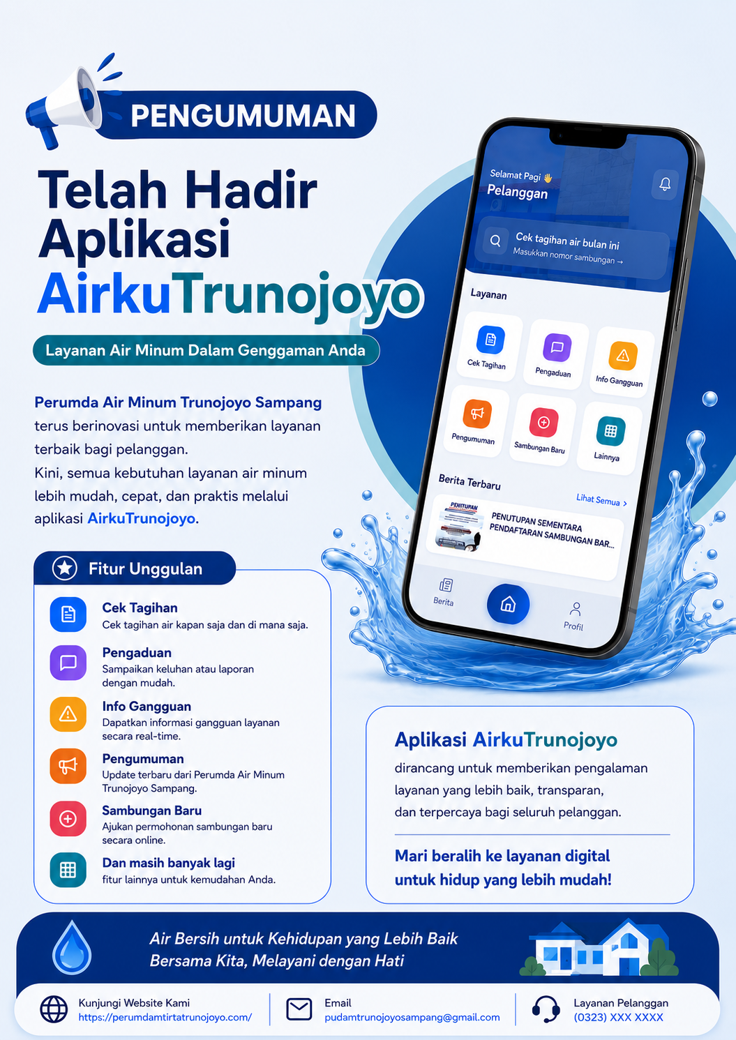 Pamflet Aplikasi AirKu Trunojoyo